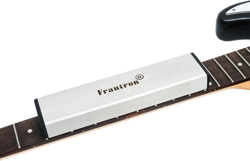 Frautron شريط تسوية الفريت من الفولاذ المقاوم للصدأ، 8 بوصة (200 مم) شريط تسوية الفريت، أداة إصلاح لوتير لملف تسوية لوحة الفريت مع 2 مجموعة من ورق الصنفرة 120/240/320/400/600/1000 حبيبة - Image 3